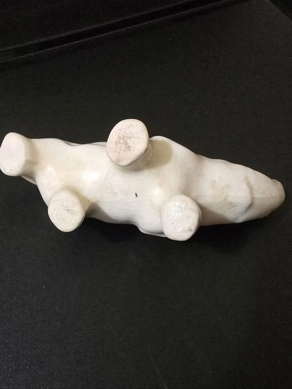 Vintage Ceramic Elephant Planter - Cream Decorative Accent